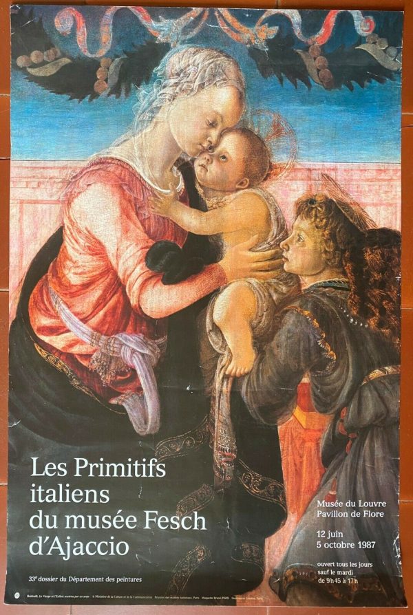 Affiche Exposition LES PRIMITIFS ITALIENS Musée FESCH Ajaccio 1987 Mode