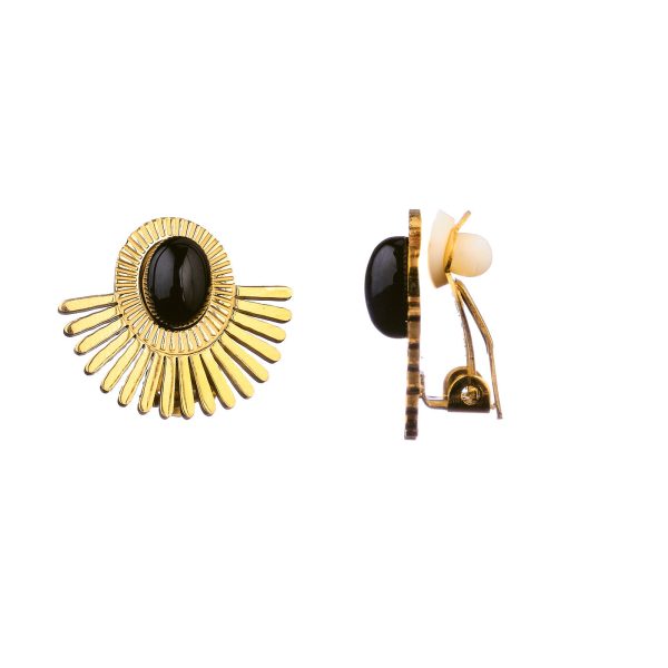 Boucles d oreilles à clip Bianca - Noir Mode – Image 3