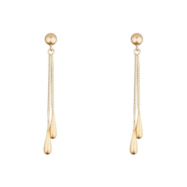 Boucles d oreilles  Pluie dorée  Or jaune En ligne – Image 3