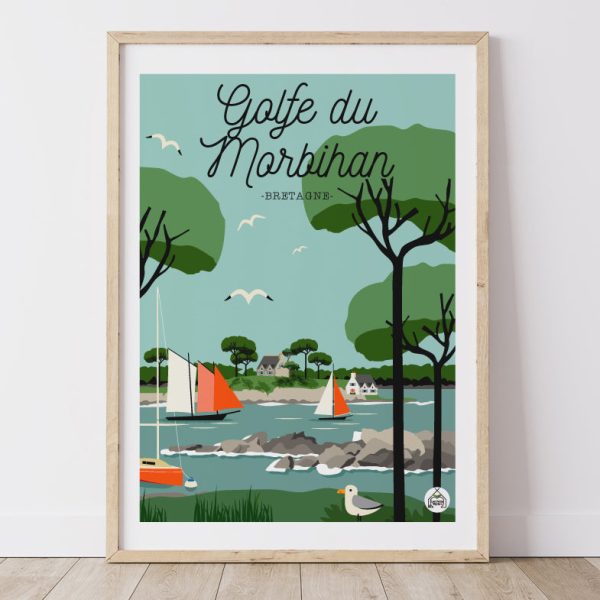 Affiche GOLFE DU MORBIHAN - Bretagne Ventes exceptionnelles en ligne