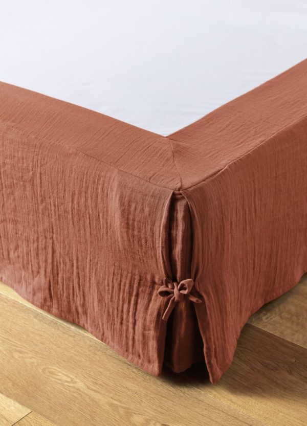Cache-sommier Gaze de coton GAIA - Terracotta À bas prix – Image 2