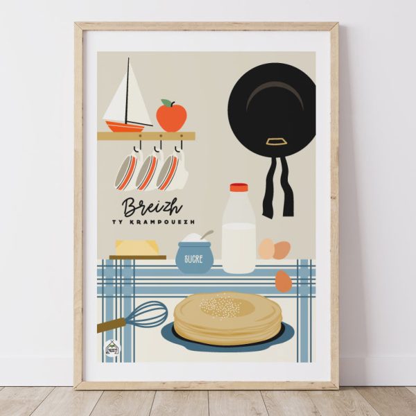 Affiche BRETAGNE FOREVER - Les galettes bretonnes À vendre