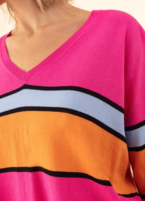 Pull Berry - Color Block En ligne – Image 3
