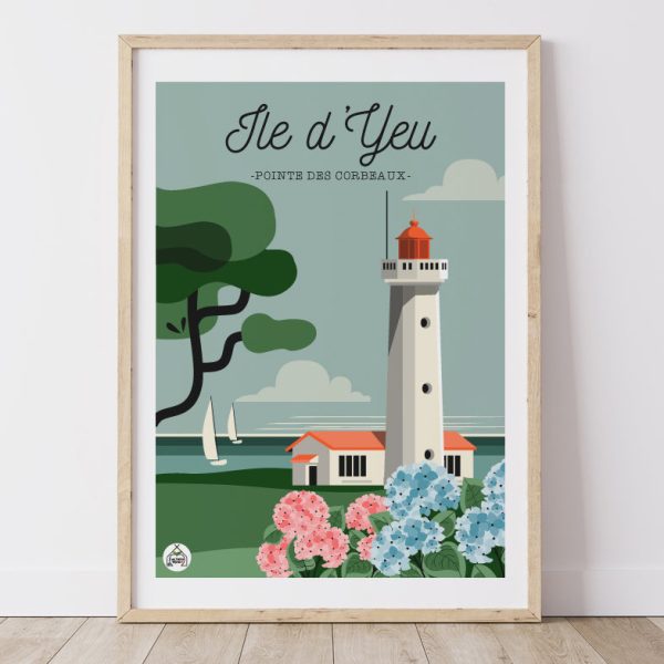 Affiche ILE D YEU - Pointe des Corbeaux À bas prix