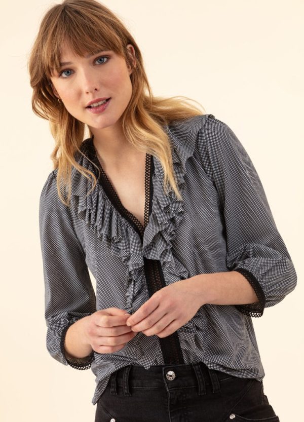 Blouse Paulette Micro Carreau En ligne maintenant