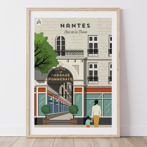Affiche NANTES - Rue de la Fosse Pas cher