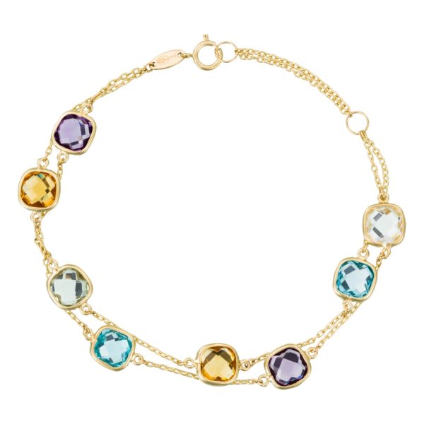 Bracelet  Pépites multicolores  Or jaune Ventes exceptionnelles en ligne