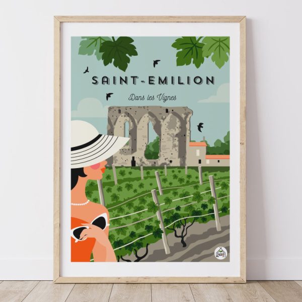 Affiche SAINT EMILION - Dans les Vignes À prix réduit